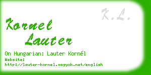 kornel lauter business card